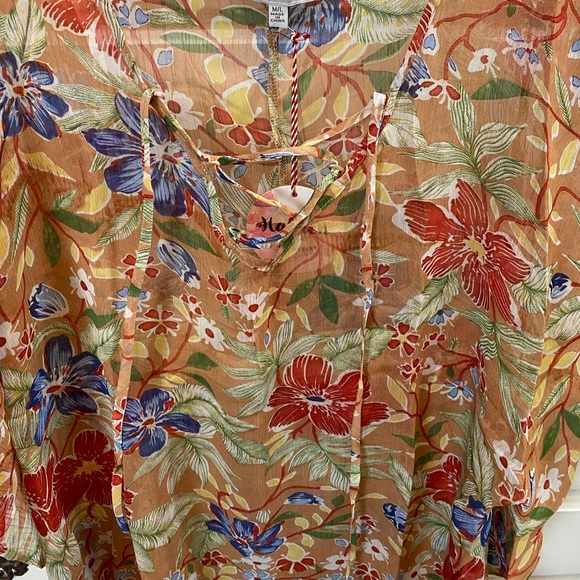 Floral Chiffon Cover Up/Dress - Picture 3 of 12